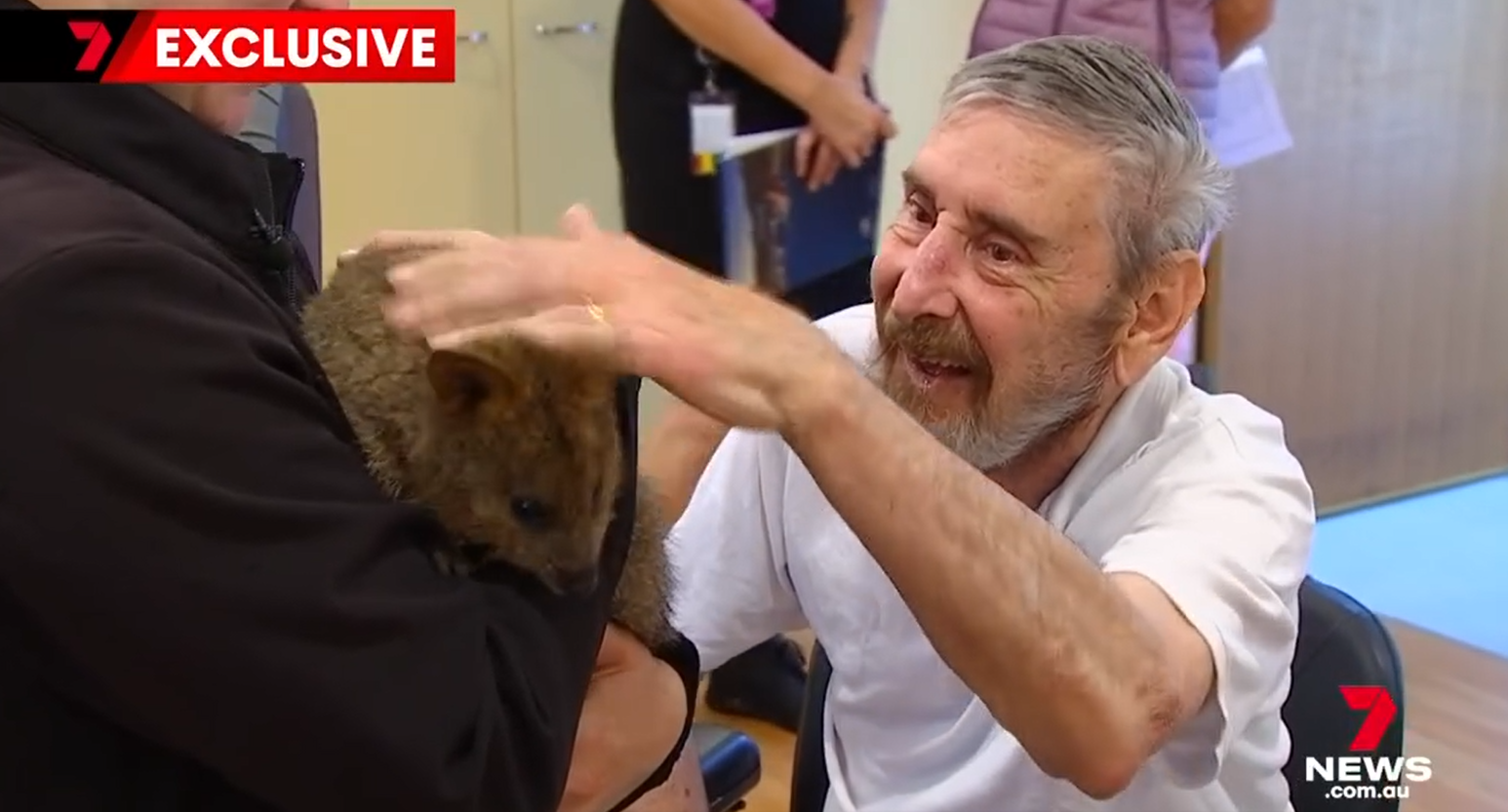 Animals from Wildlife HQ spend the day with aged care residents
