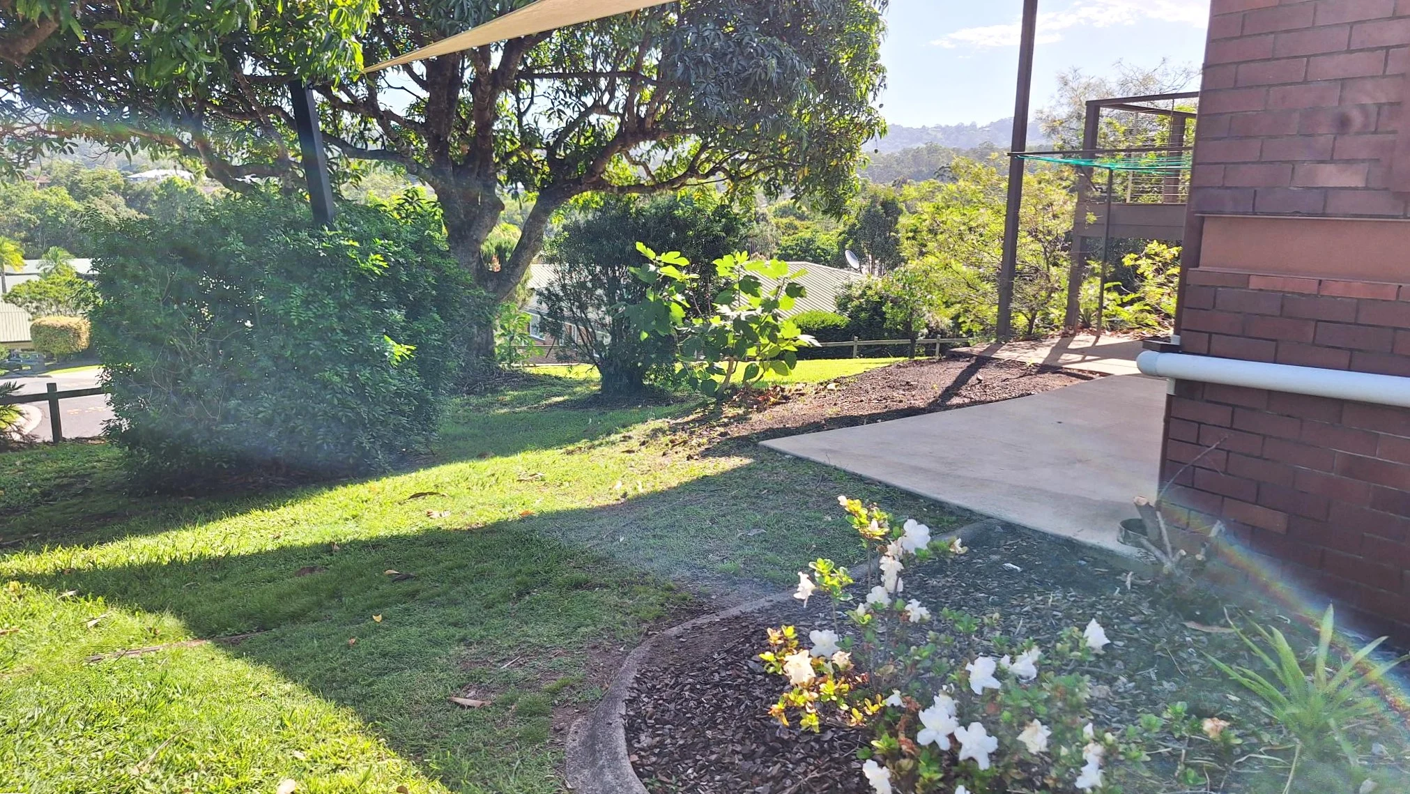 Elevated outdoor space with lush gardens for peaceful retirement living.